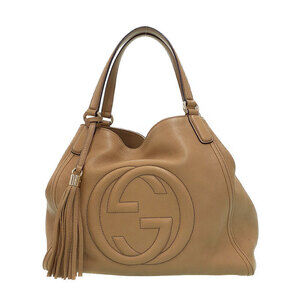 Gucci Soho Interlocking GG Pebbled Leather Tote